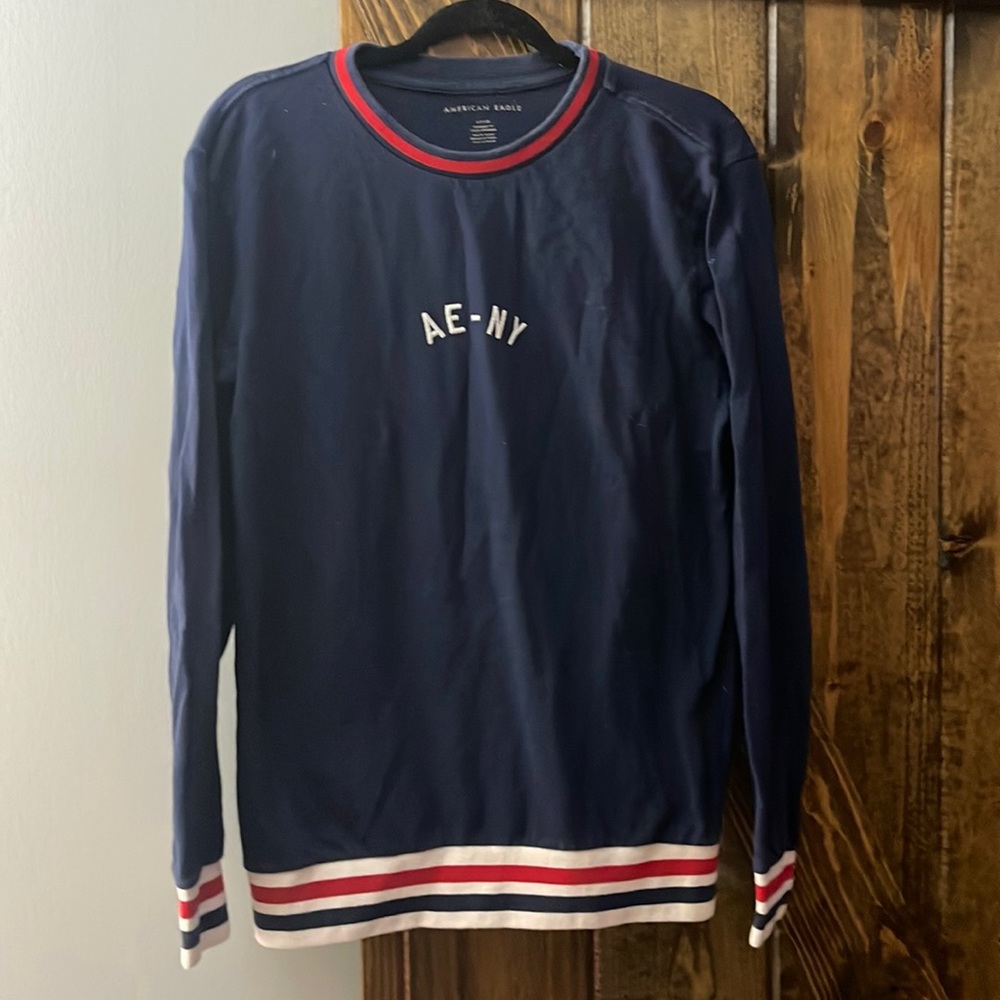 Navy with red white and blue trim.